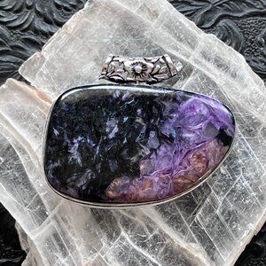 Charoite Crystal Stone Jewelry Pendant